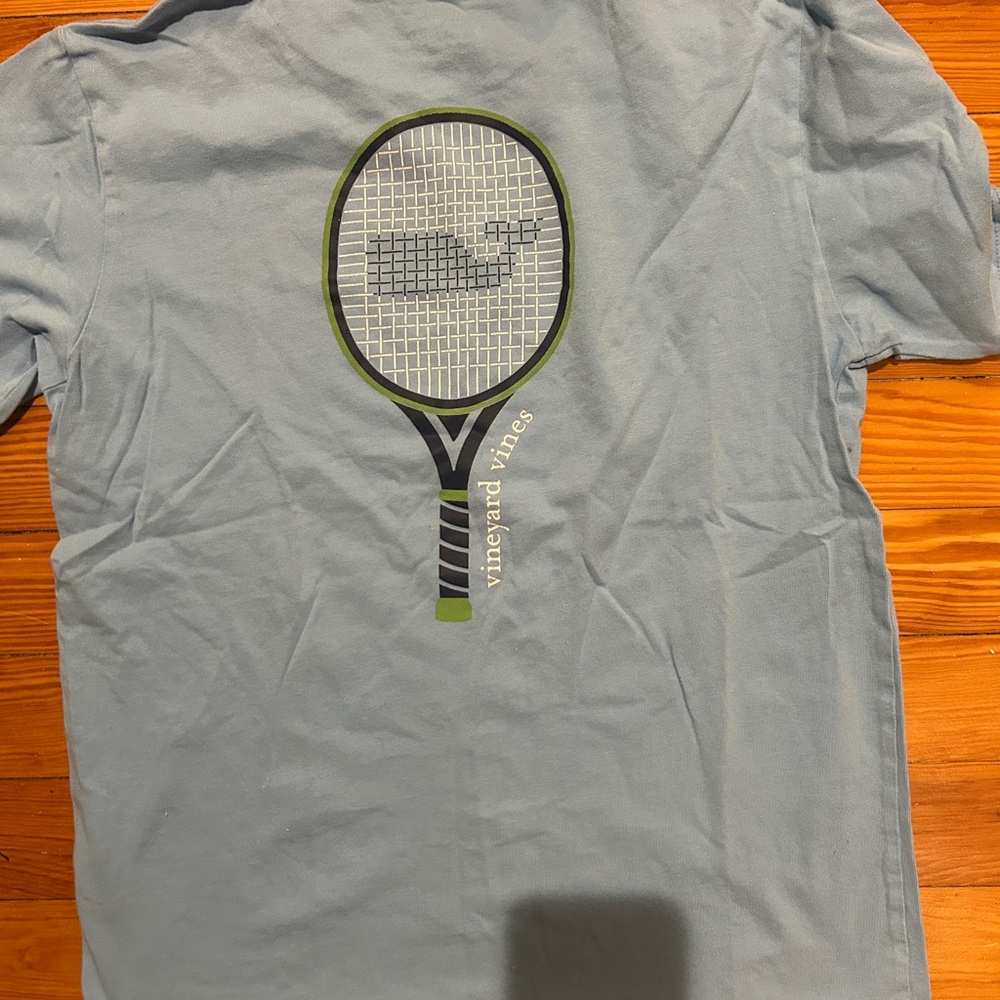 Vineyard Vines Light Blue Tennis Racket Tee